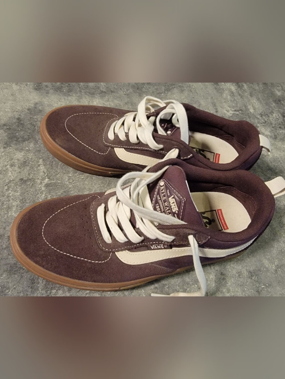 Vans Skate Kyle Walker Wine & Gum Skate Shoes Size 7